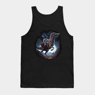 Dino Space Rider Merchandise: Adventure with a Vintage Twist Tank Top